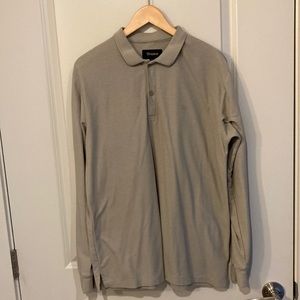 Brixton Carlos Long Sleeve Polo - Grey - Size Large